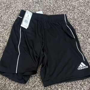 Adidas Men's Black Athletic Shorts with White Accents